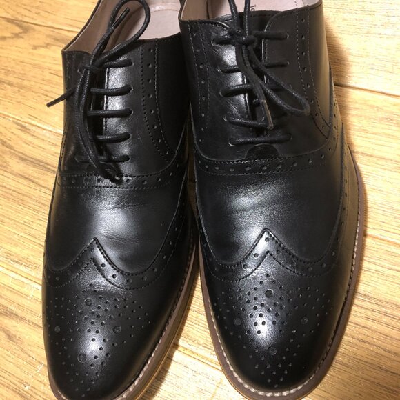 Johnston & Murphy Black Oxford leather Uptown shoes, size 11